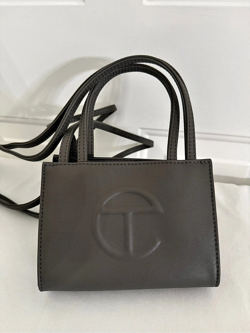 Telfar Small Shopping Bag in Gray Like New